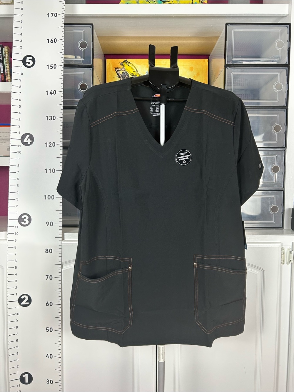 Dickies Women’s Black V-Neck Scrub Top